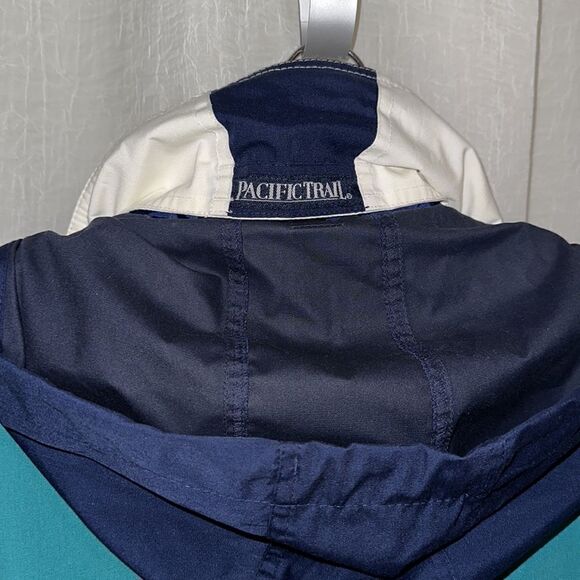 Pacific Trail 1X Green Navy Cotton Blend Canvas Material Rain Utility Jacket - Picture 11 of 16